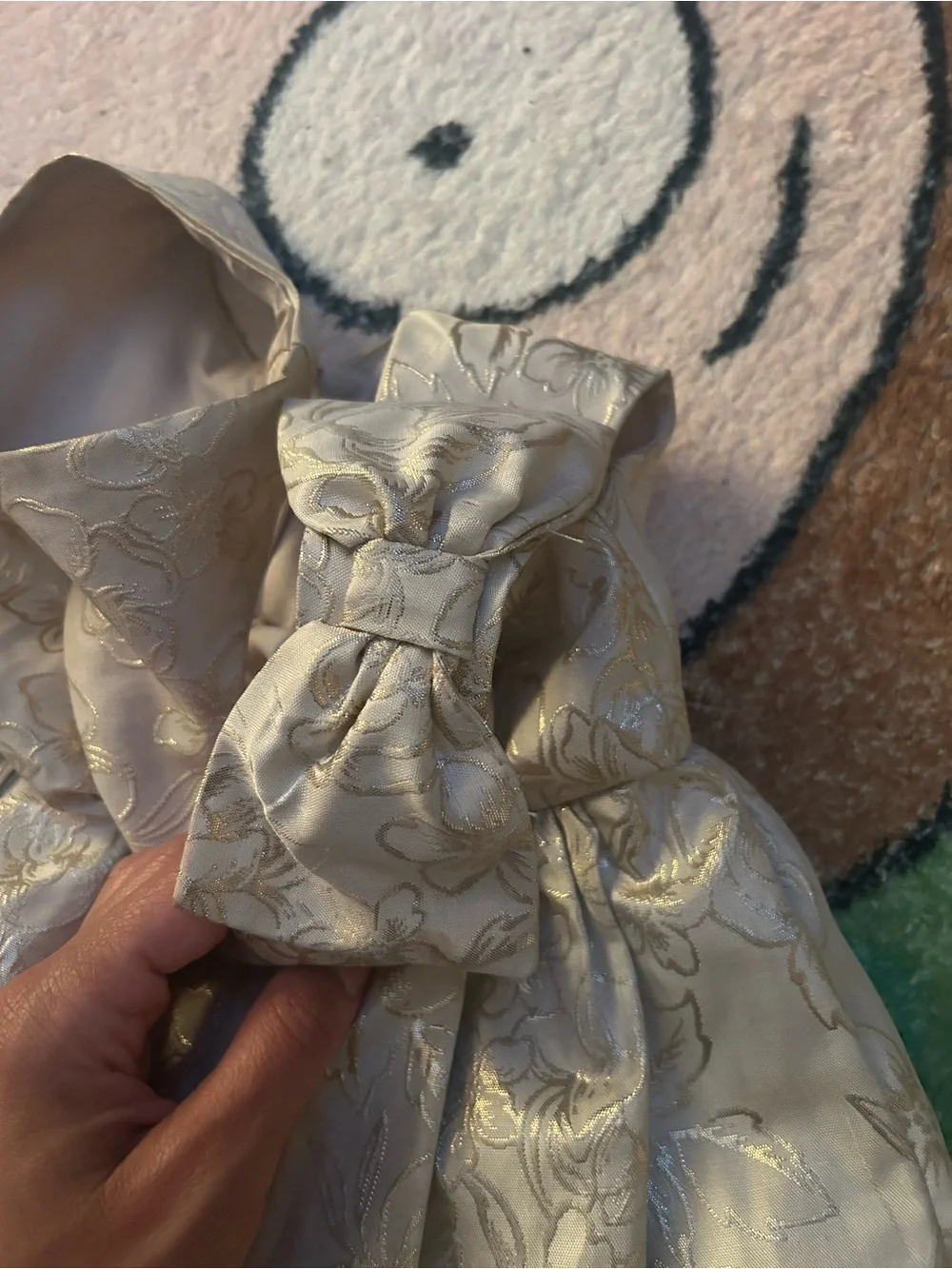 Rachel Zoe Cream Floral Jacquard Tiered Party Dress